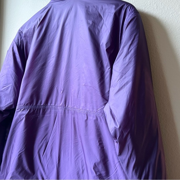 Tory Burch REVERSIBLE NYLON FLEECE PULLOVER JACKET Purple Orange Sz XS - Picture 11 of 16